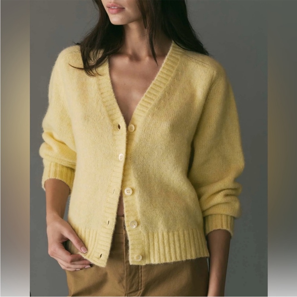 Doen MERANE CARDIGAN DANDELION Butter Yellow NWT